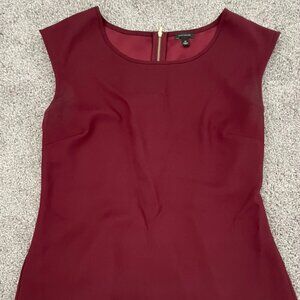 Ann Taylor - Size 10 - Burgundy Peplum Top